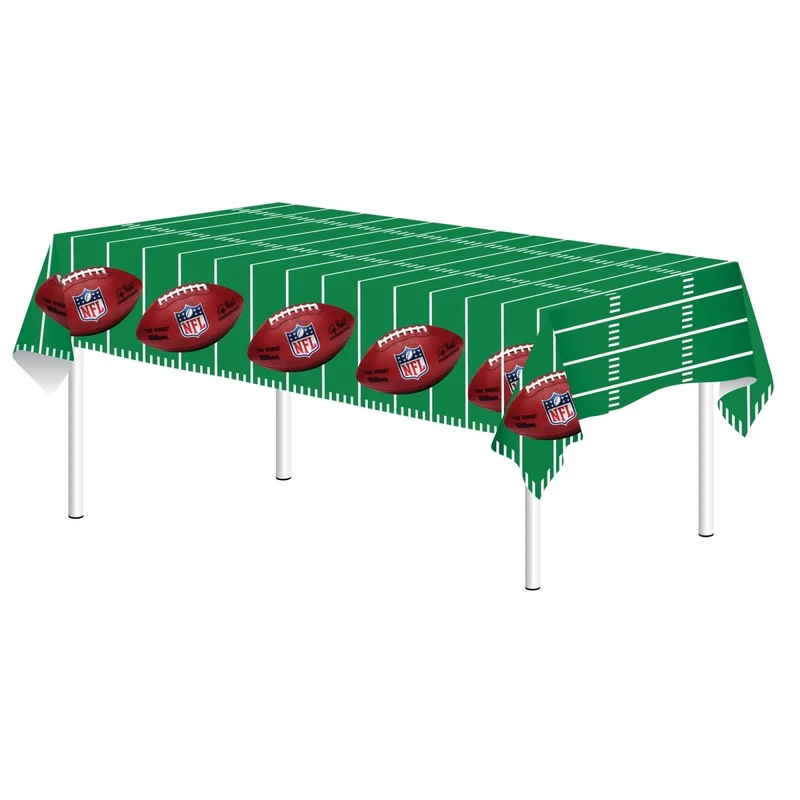 NFL Drive Rectangular Plastic Table Cover, 54 x 102 Inches, 1 Count
