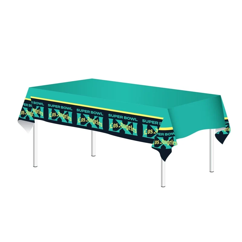 NFL Super Bowl Rectangular Plastic Table Cover, 54 x 84 Inches, 1 Count