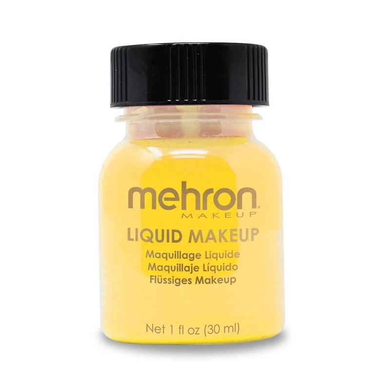 Mehron Yellow liquid makeup, 1 ounce