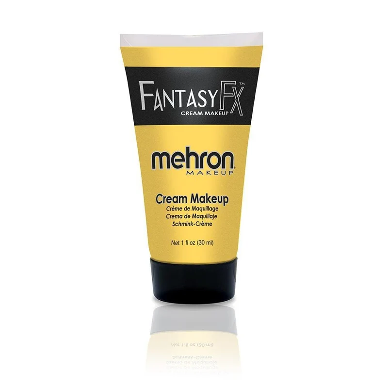 Mehron Fantasy FX yellow cream makeup tube, 1 ounce