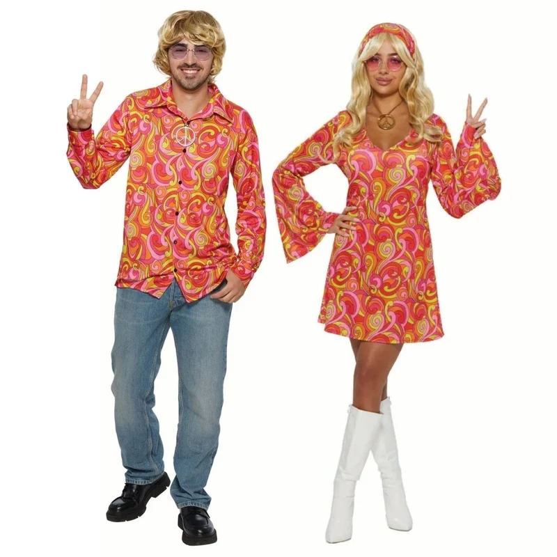 Hippie 1960's Couple Costumes