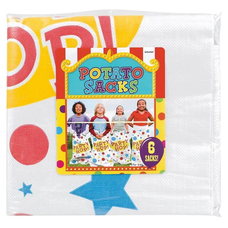 Fabric potato sacks, 6 per package