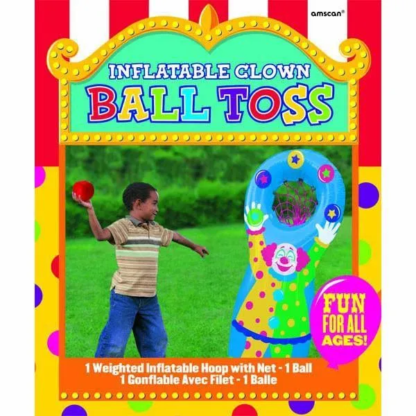 Inflatable ball toss