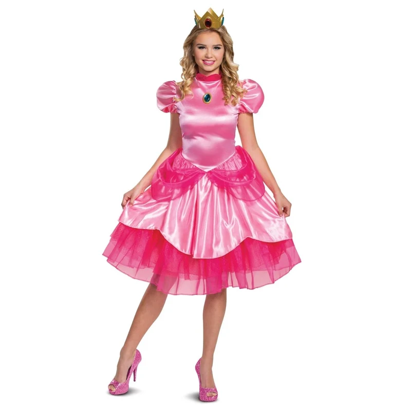 Princess Peach Deluxe Costume for Adults, Super Mario Bros.