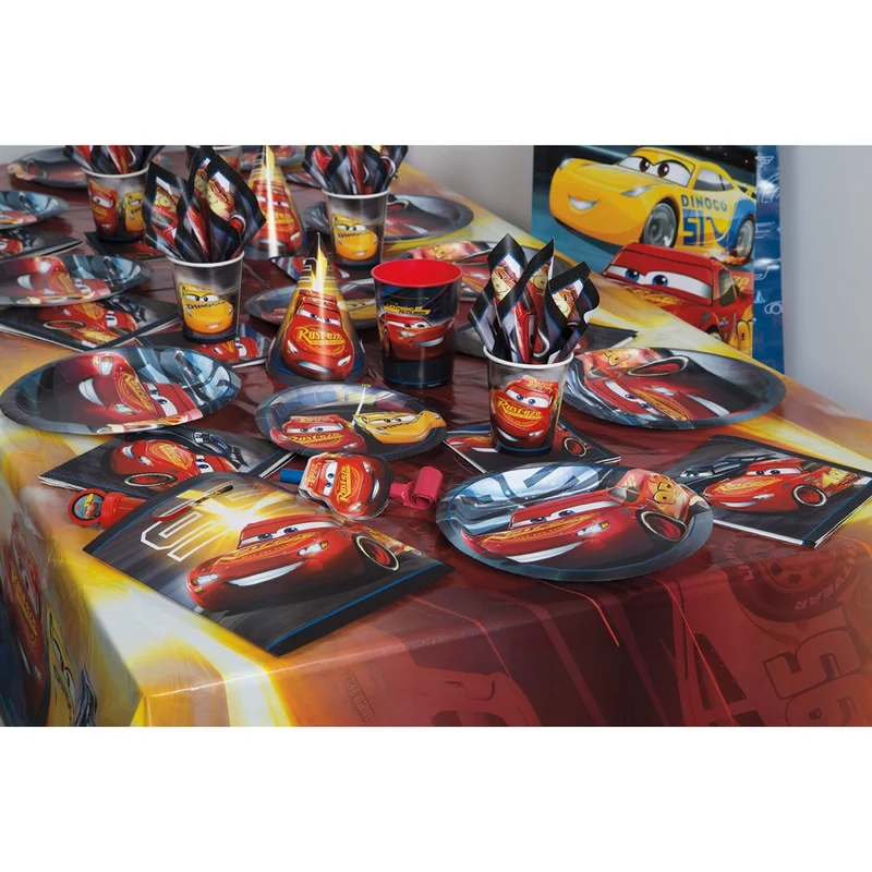 Cars 3 Dinner plates 9 inches, 8 per package