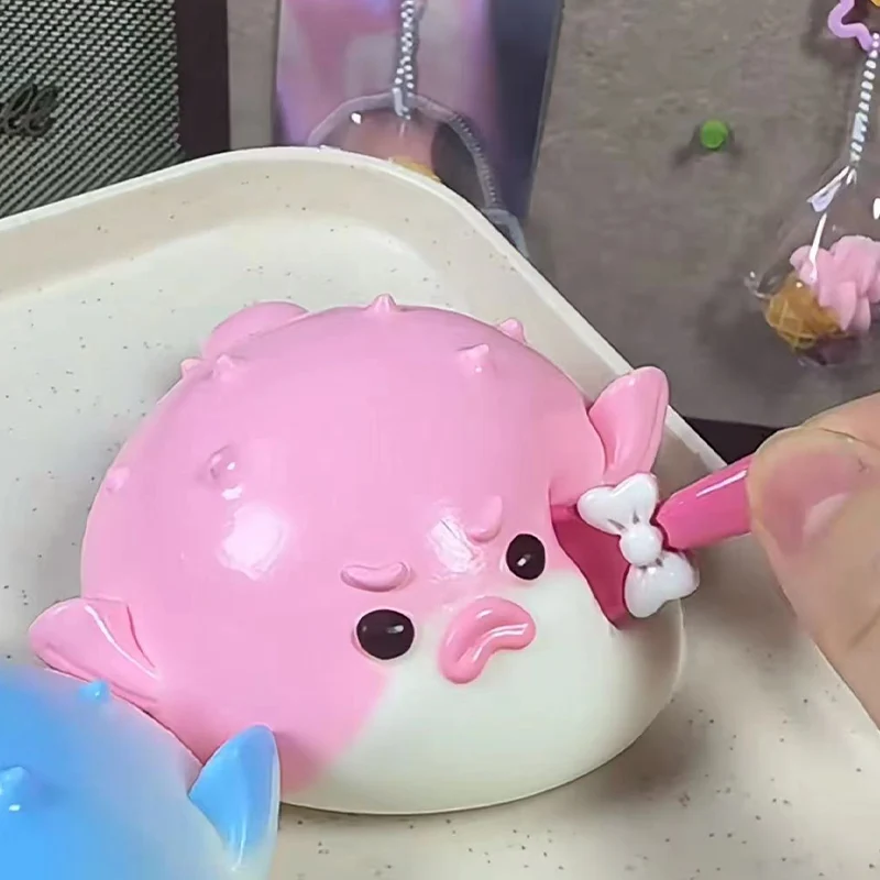 Angry Puffer Fish Blow Fish Squishy Stress Relief Decompression Toy