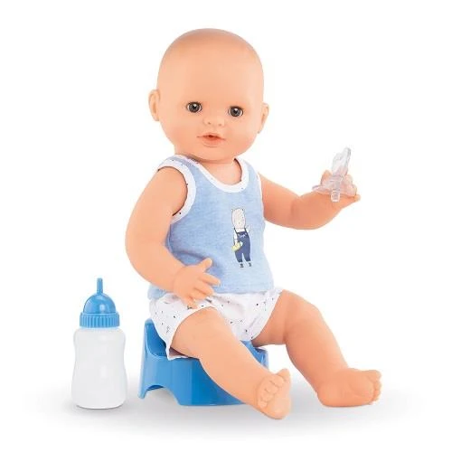 Corolle Doll Paul Drink and Wet Bath Baby - Poupée boire et donne un bain à bébé