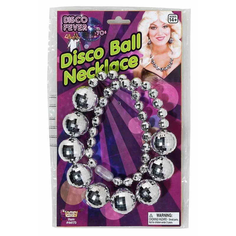 Disco ball bead necklace
