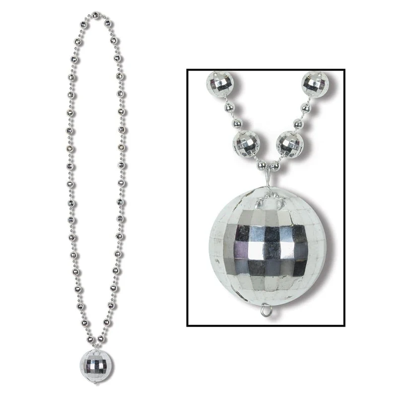 Disco ball necklace