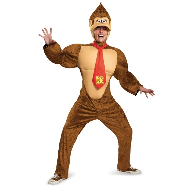 Donkey Kong Deluxe Costume for Adults, Super Mario Bros.