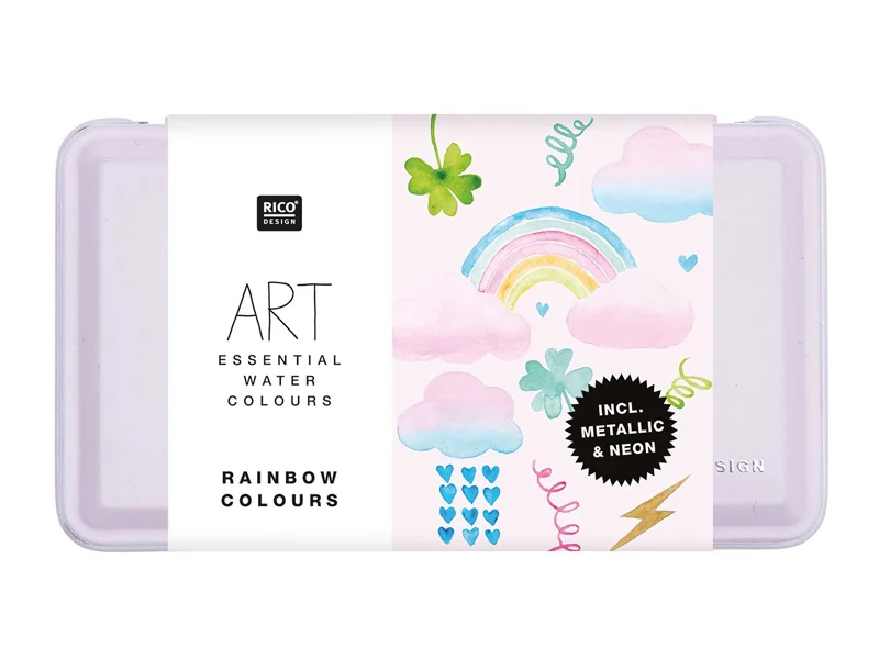 Coffret aquarelle - Couleurs arc-en-ciel