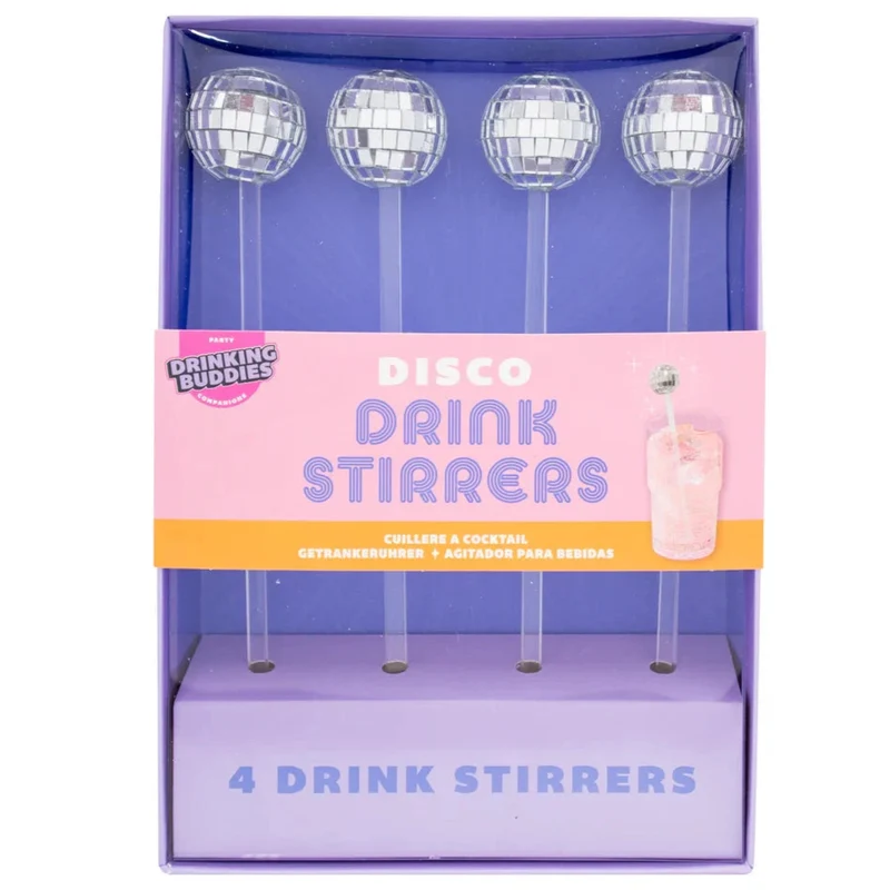 Disco Drink Stirrers-4 Pack