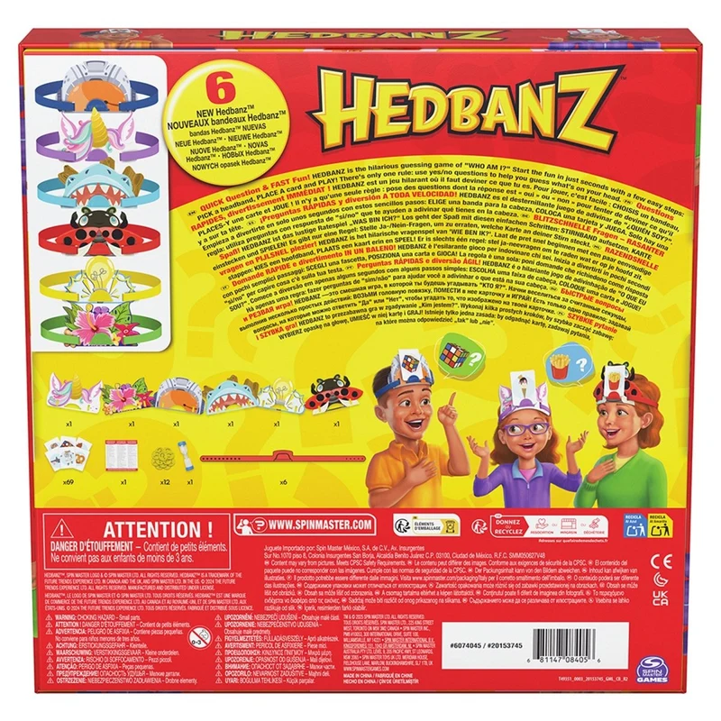 Hedbanz Guessing Game, Bilingual Version, 1 Count