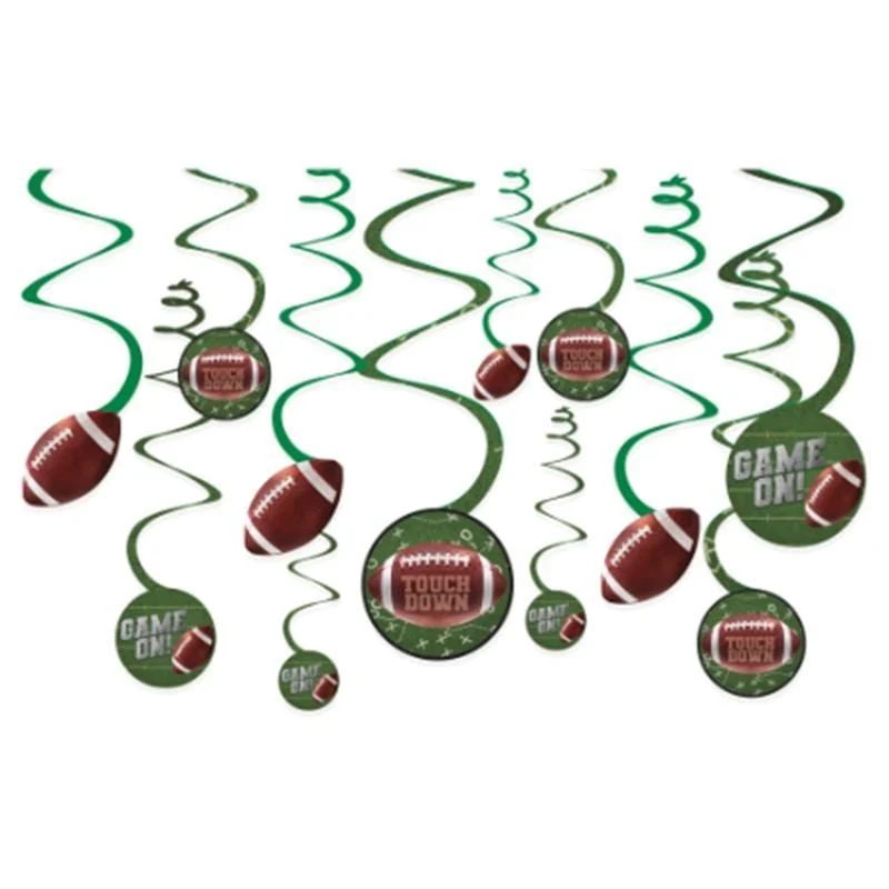 Football Swirls, 12 Count