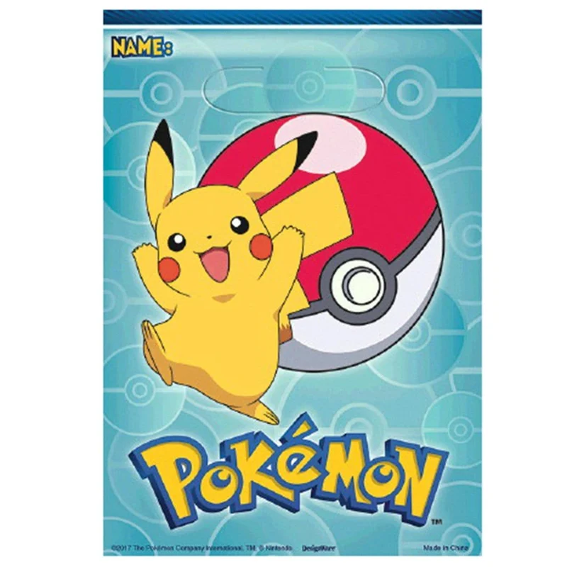 Pokémon Birthday Favour Bags, 8 count