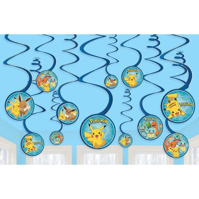 Pokémon swirl decorations, 12 per package