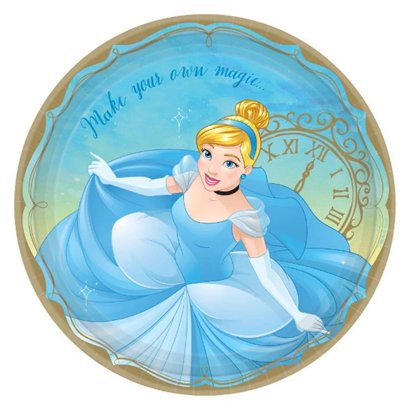 Once Upon A Time Cinderella Dinner Plates 9 inches, 8 per package