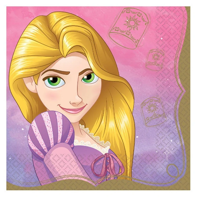 Once Upon A Time Rapunzel lunch napkins, 16 per package