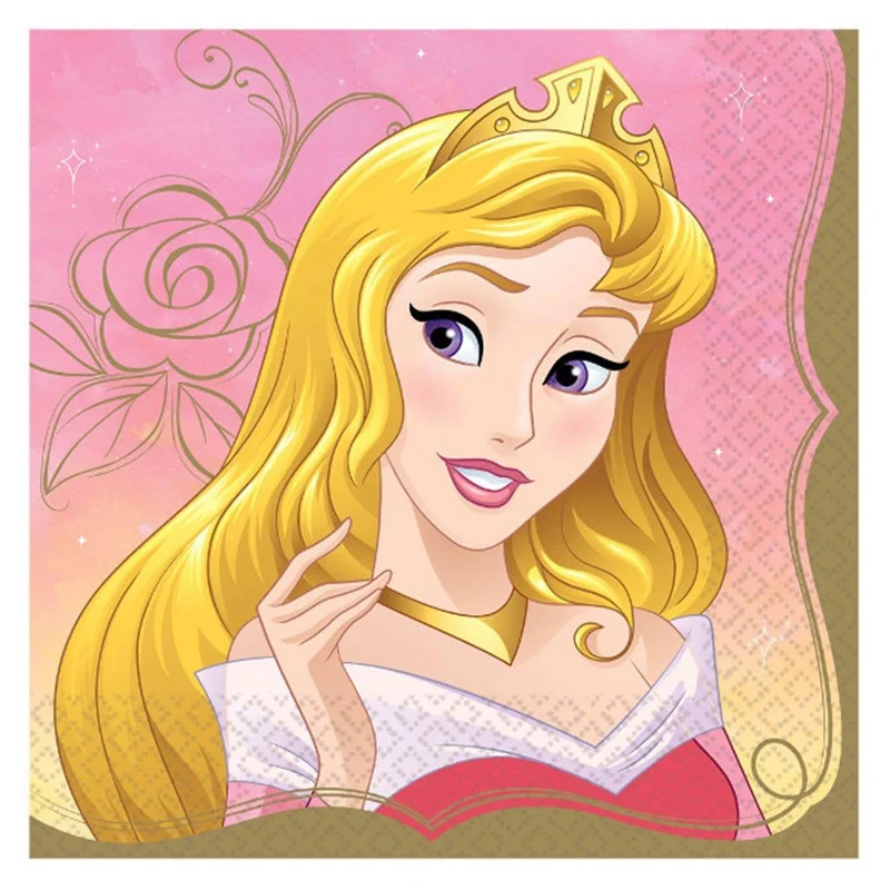 Once Upon A Time Aurora lunch napkins, 16 per package