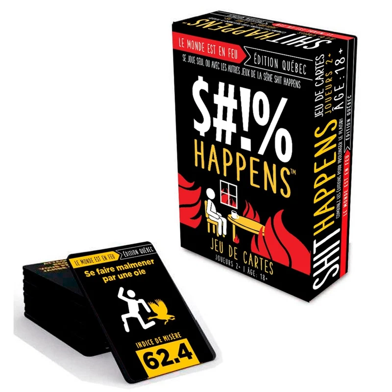 Shit Happens Card Game, Québec French Edition, 1 Count