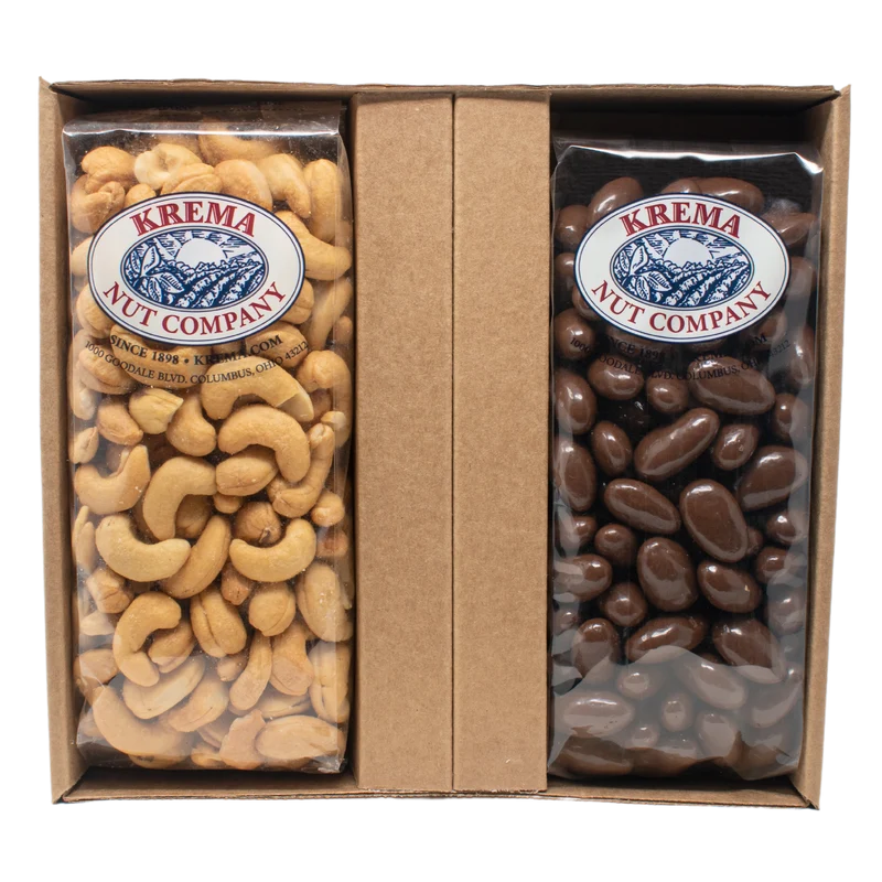 Giant Cashews & Milk Chocolate Almonds 2 Pack Gift Box