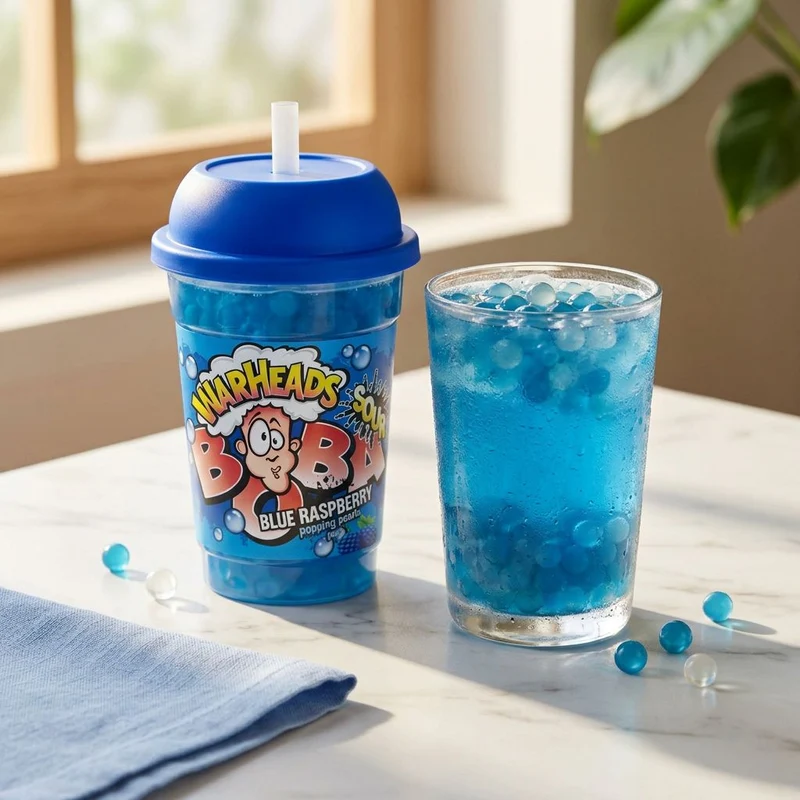 Warheads Boba Sour Blue Raspberry
