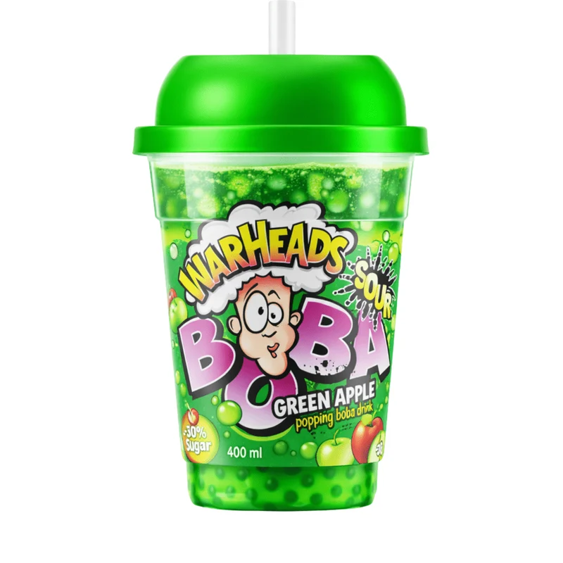 Warheads Boba Sour Green Apple
