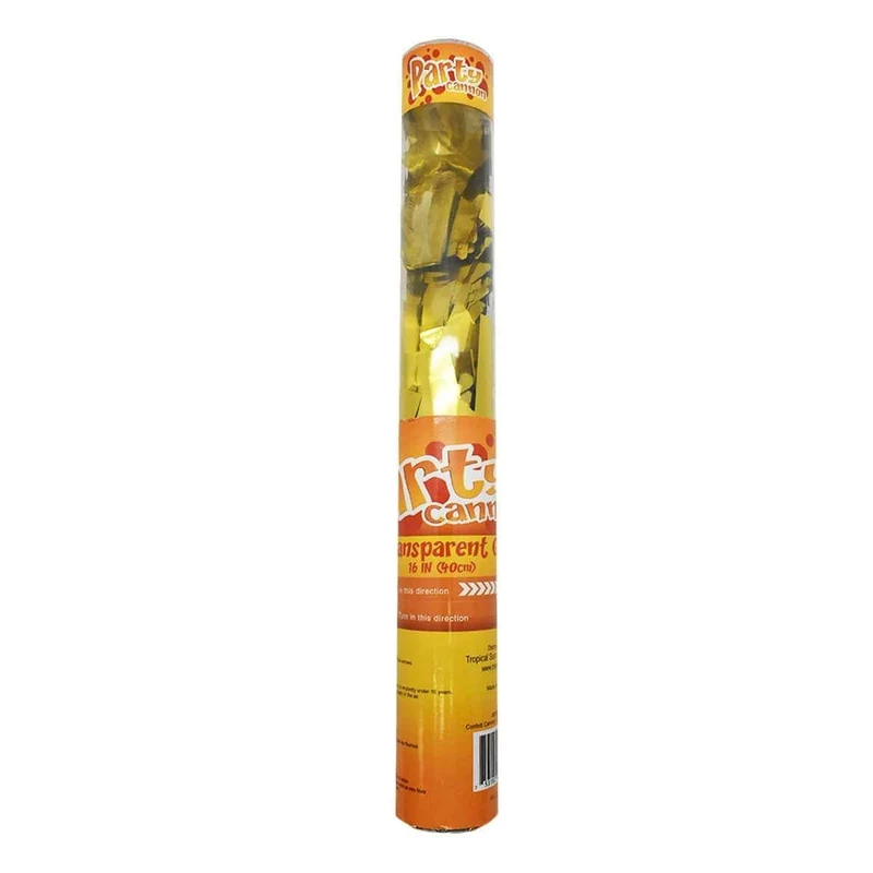 Confetti Canon - Gold Transparent 16 in.