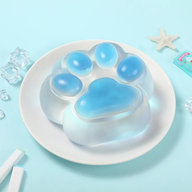 800g Super Transparent Blue Cat Paw Taba Squishy
