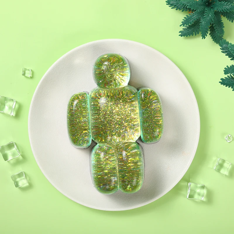 800g Crystal Sparkling Yellow Green Robolx Noob Squishy