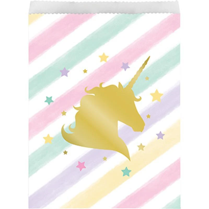 Unicorn Sparkle favor bags, 10 per package