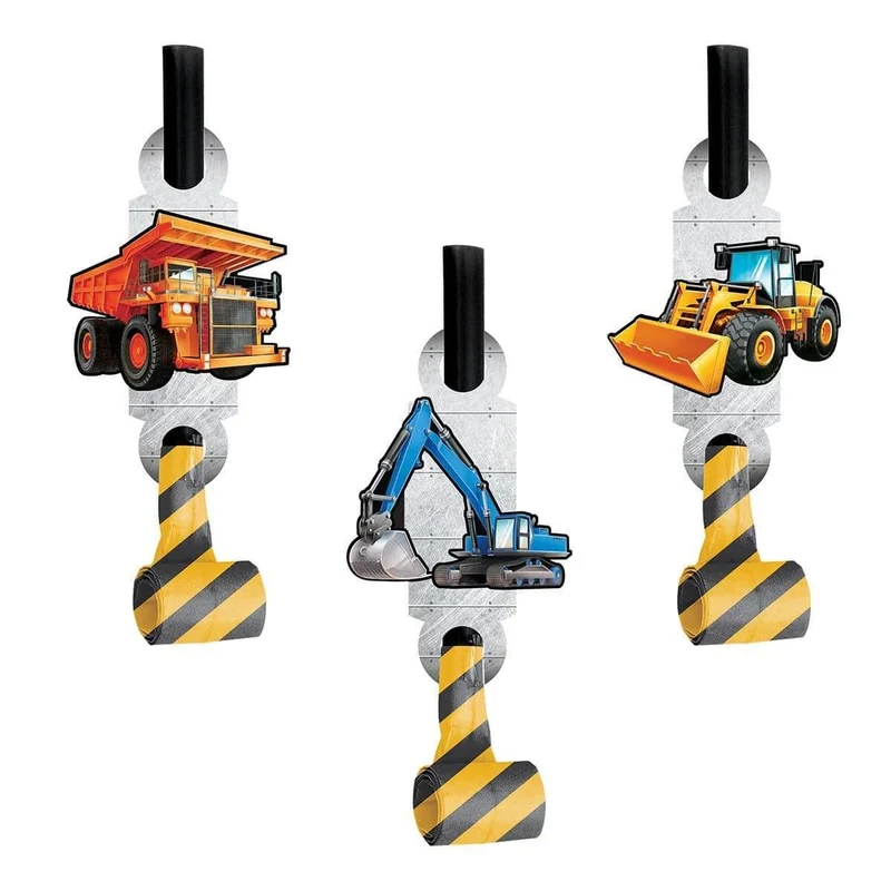 Big Dig Construction blowouts, 8 per package
