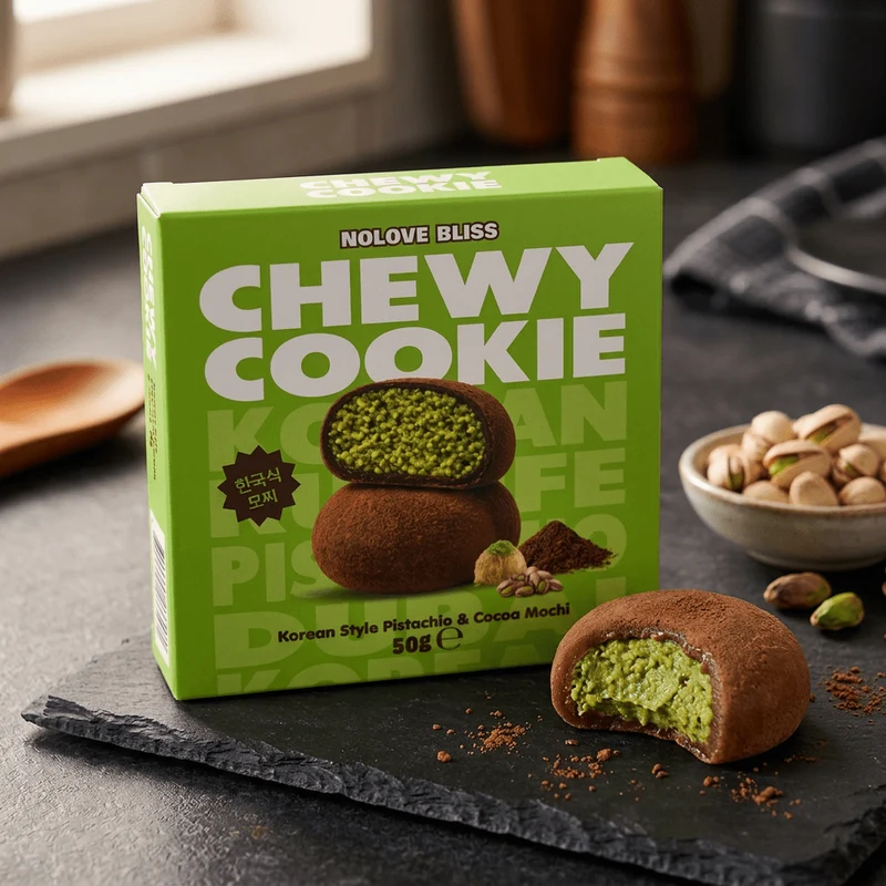 NoLove Bliss Chewy Cookie Pistachio Cocoa Mochi