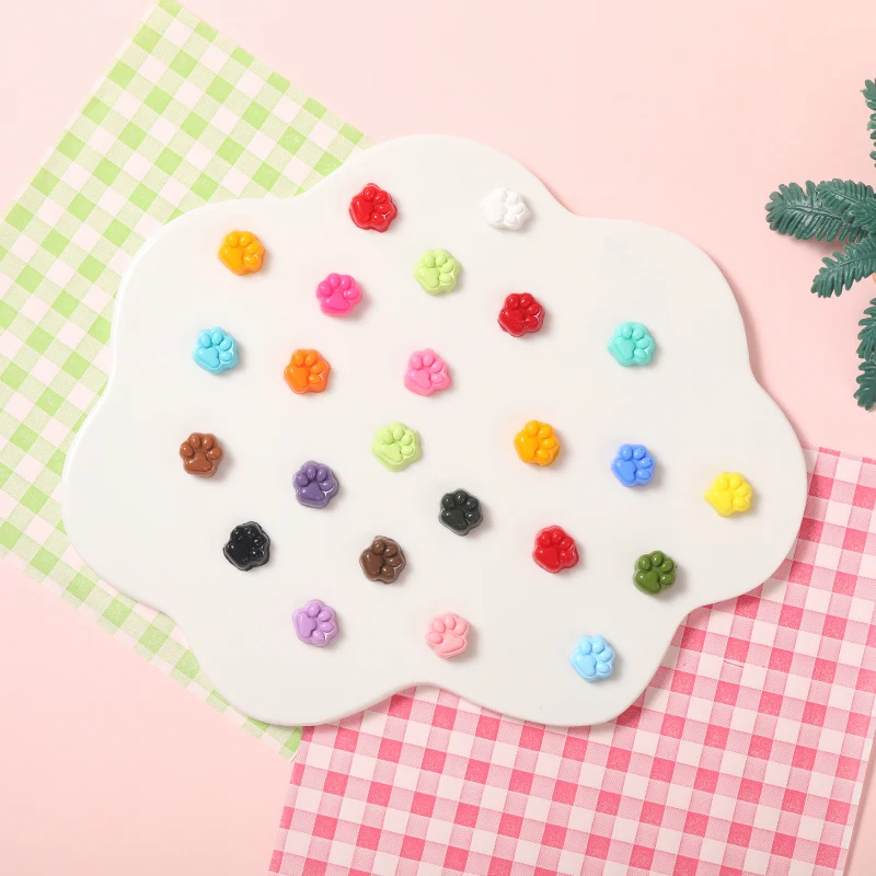 24pc Mini Colorful Cat Paw Taba Squishy