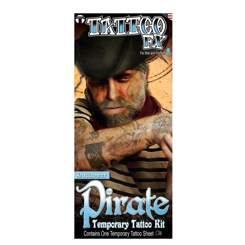 Pirate temporary tattoo