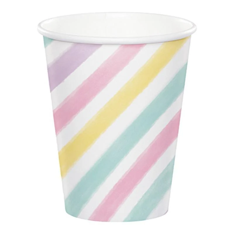 Unicorn Sparkle paper cups 9 ounces, 8 per package