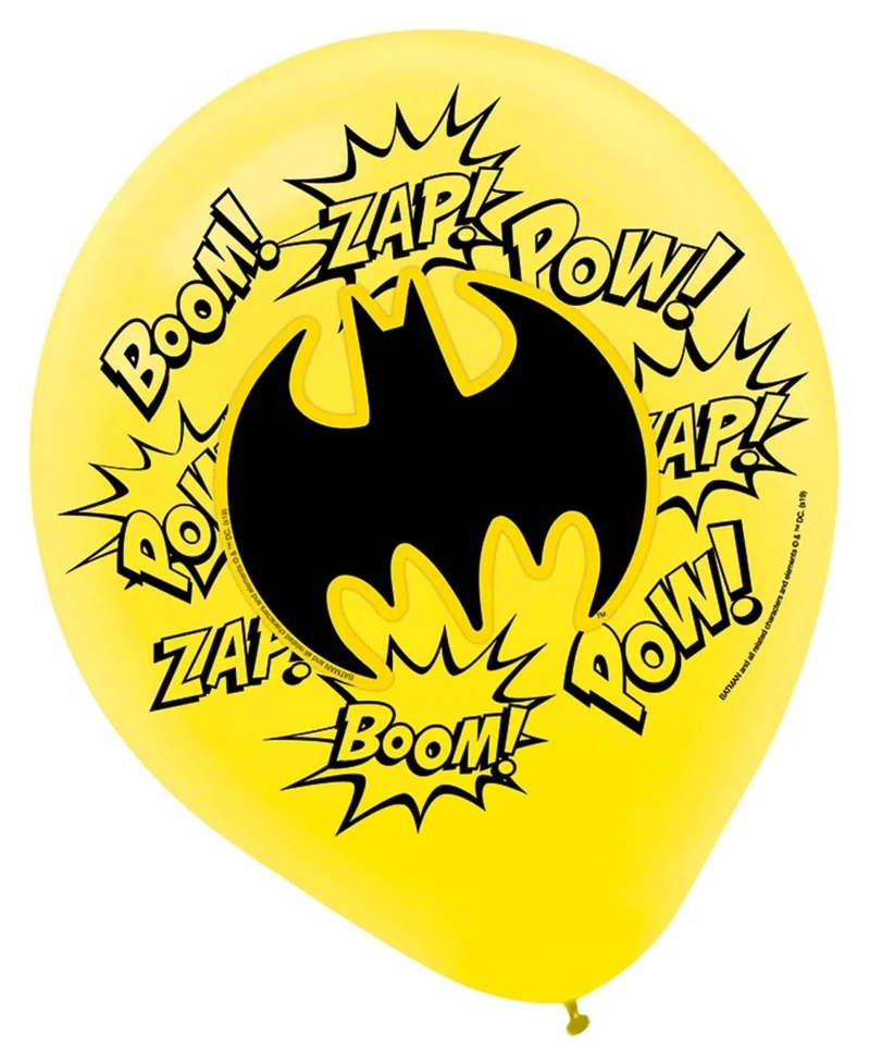 Batman latex ballons 12 inches, 6 per package
