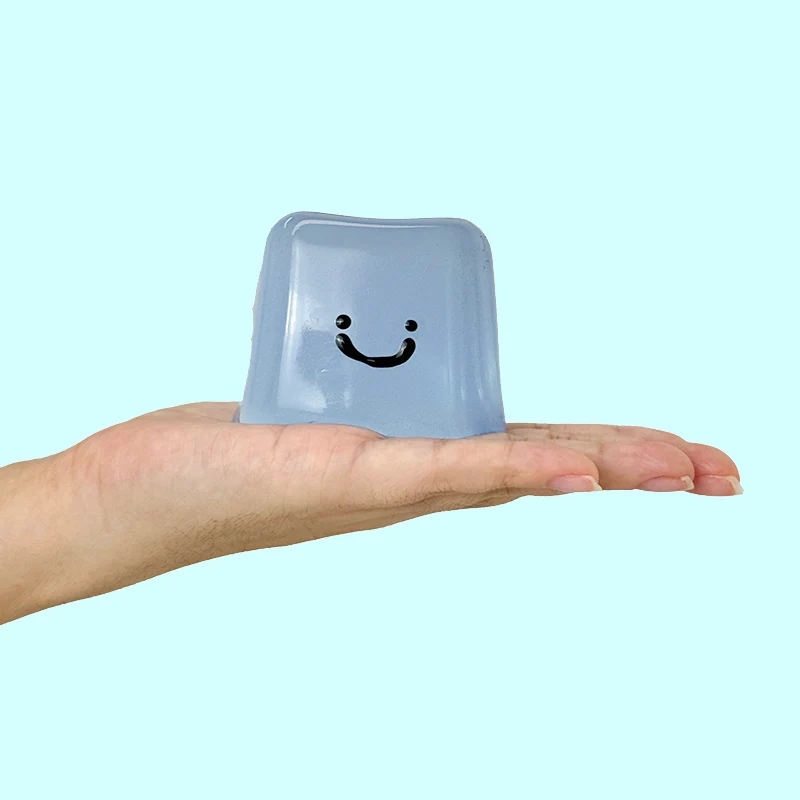 170g Crystal Blue Smile Ice Cube Taba Squishy