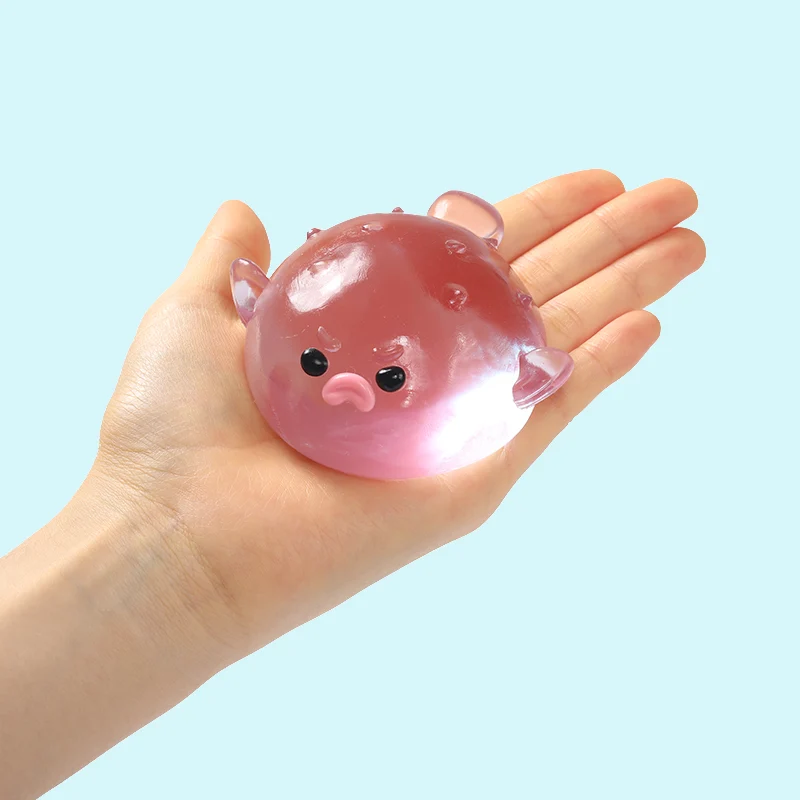 120g Crystal Purple Pufferfish Taba Squishy