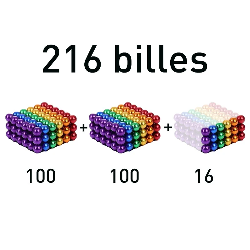216 Billes Aimantées 5mm