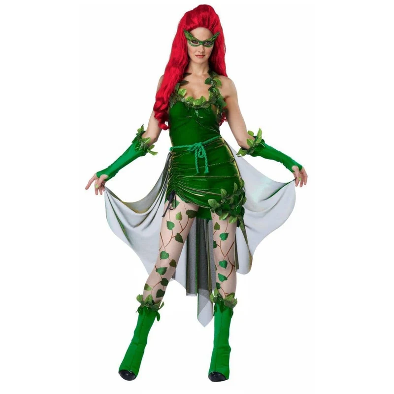 Lethal Beauty Costume for Adults, Green Dress