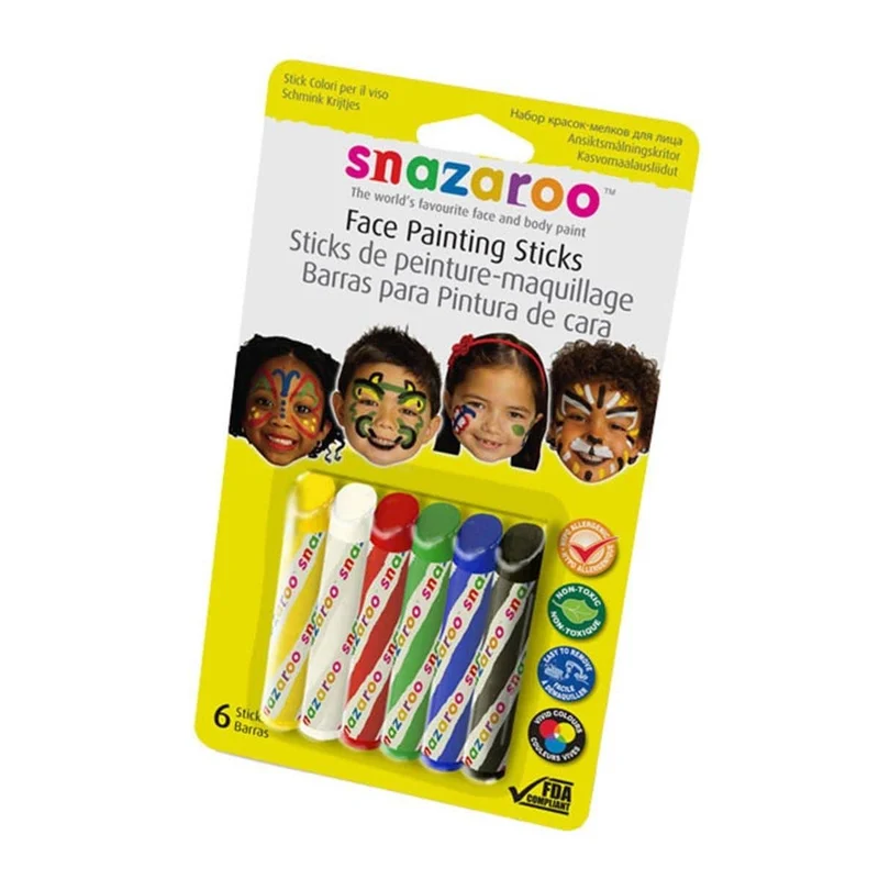 Face painting stick for kids, 6 per package