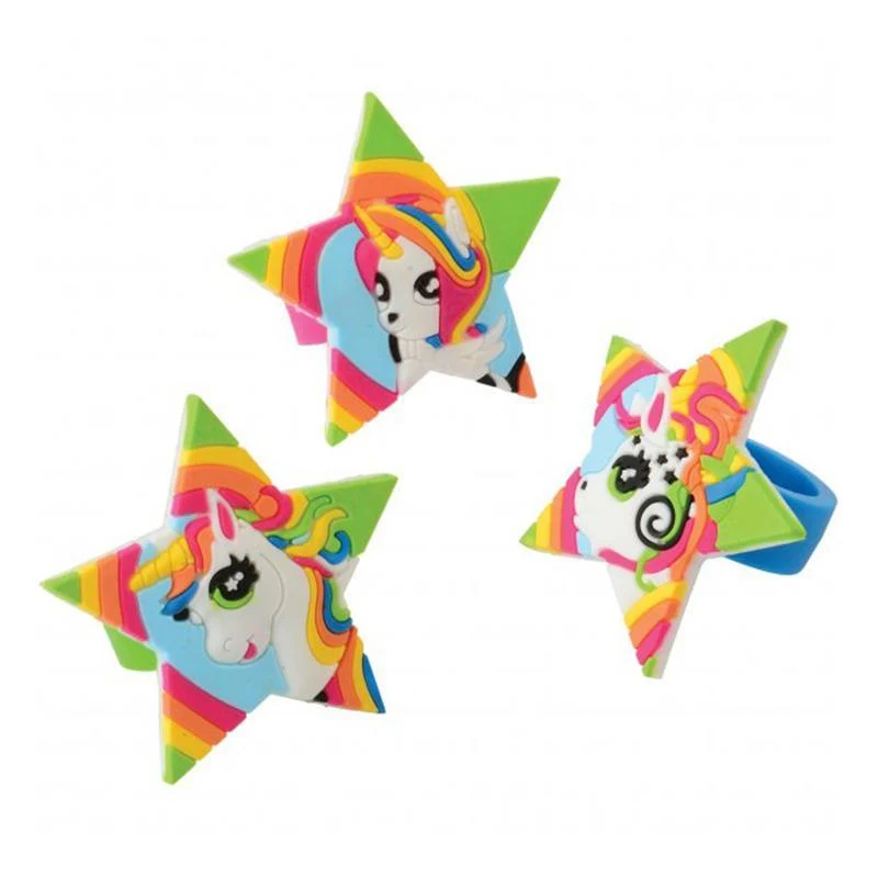 Unicorn rubber rings, 12 per package