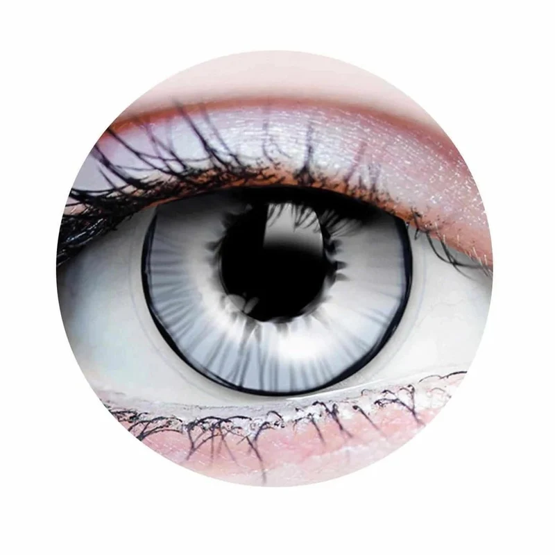 PRIMAL® Ghost - Grey Coloured Contact Lenses, 3 months usage