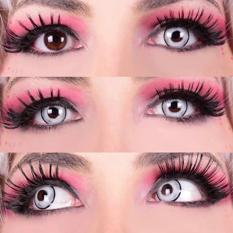 PRIMAL® Ghost - Grey Coloured Contact Lenses, 3 months usage