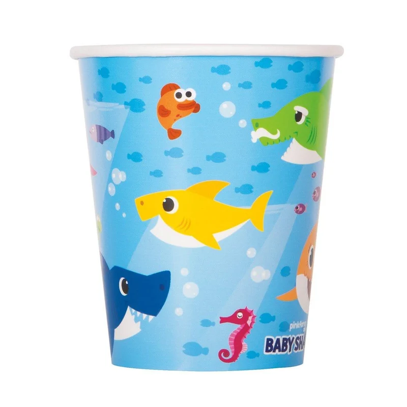 Baby Shark paper cups 9 ounces, 8 per package