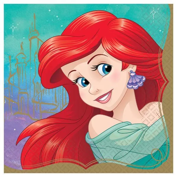 Once Upon A Time Ariel lunch napkins, 16 per package