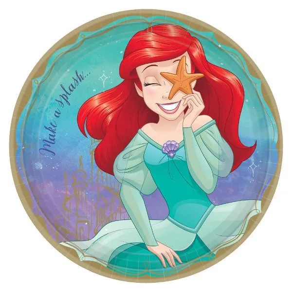 One Upon A Time Ariel Dinner Plates 9 inches, 8 per package