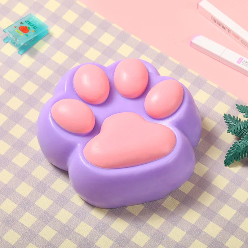 800g Super Large Purple Based Pink Cat Paw Taba Squishy
