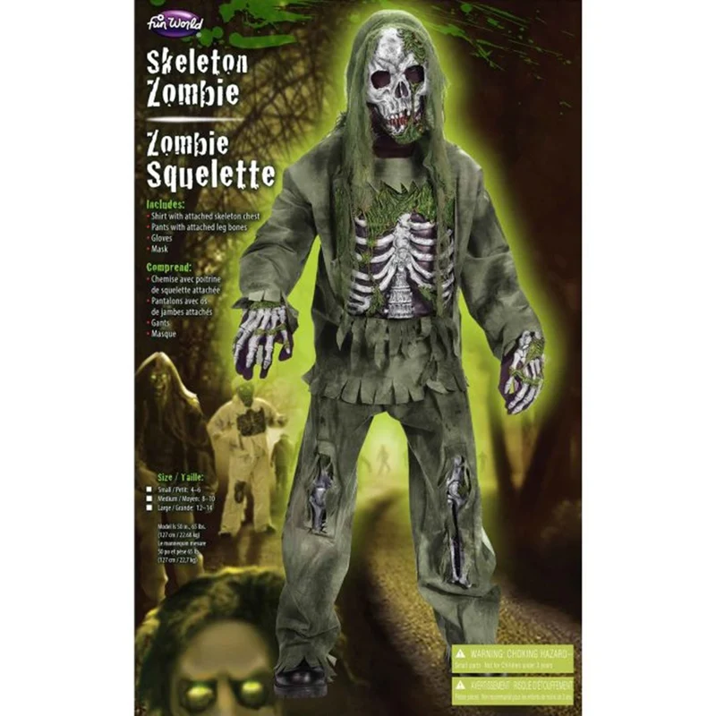 Skeleton Zombie Costume for Kids